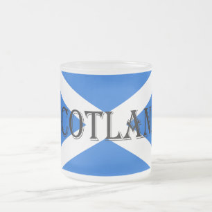 Taza De Cristal Esmerilado Bandera escocesa
