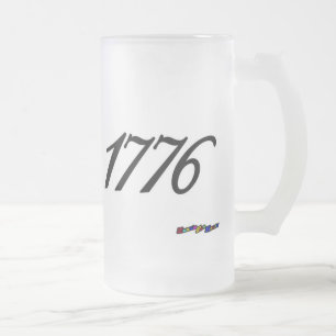 Taza De Cristal Esmerilado Bandera estadounidense - 1776