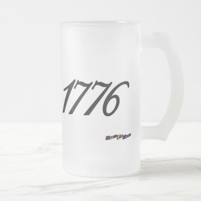 Taza De Cristal Esmerilado Bandera estadounidense - 1776 (Derecha)