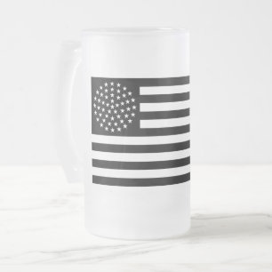 Taza De Cristal Esmerilado Bandera estadounidense de 51 estrellas