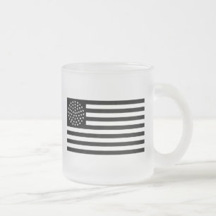 Taza De Cristal Esmerilado Bandera estadounidense de 51 estrellas