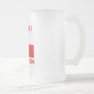 Taza De Cristal Esmerilado Bandera estadounidense Polski