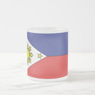 Taza De Cristal Esmerilado Bandera filipina (taza)