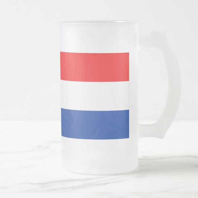 Taza De Cristal Esmerilado Bandera holandesa (Derecha)