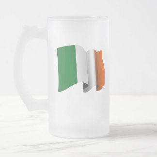 Taza De Cristal Esmerilado Bandera irlandesa