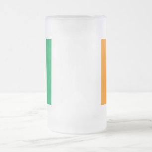 Taza De Cristal Esmerilado bandera irlandesa