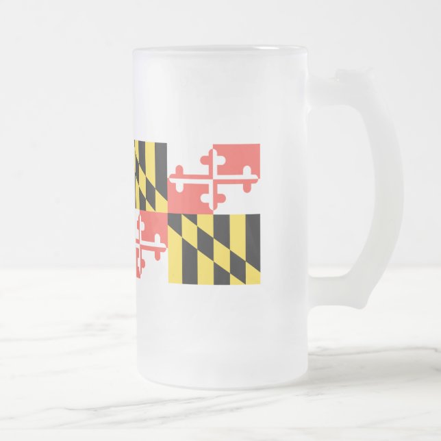Taza De Cristal Esmerilado Bandera MARYLAND -