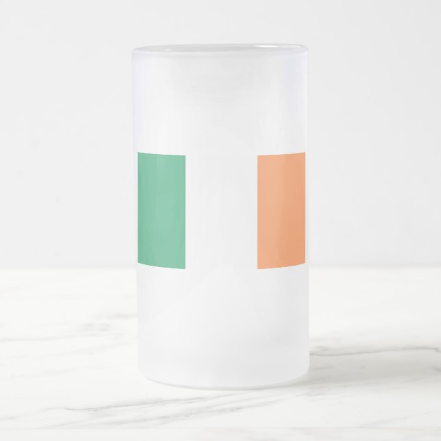 Taza De Cristal Esmerilado Bandera nacional de Irlanda, norma irlandesa, cart (Centro)