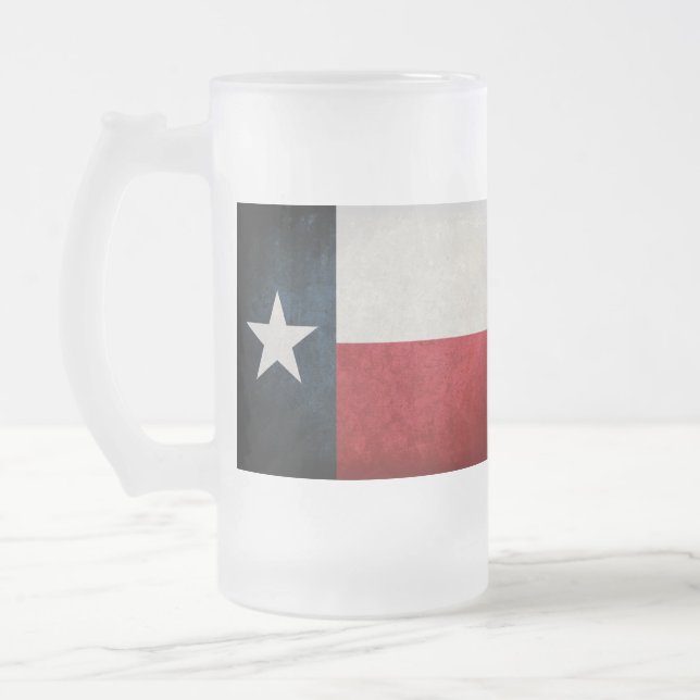 Taza De Cristal Esmerilado Bandera texana (Izquierda)