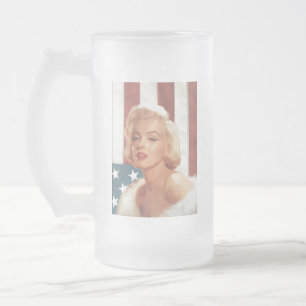 Taza De Cristal Esmerilado Bandera ZAZZ de CC15 Marilyn