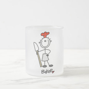 Taza De Cristal Esmerilado Baño de la figura del stick