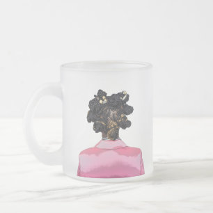 Taza De Cristal Esmerilado Bantu Knots Mug