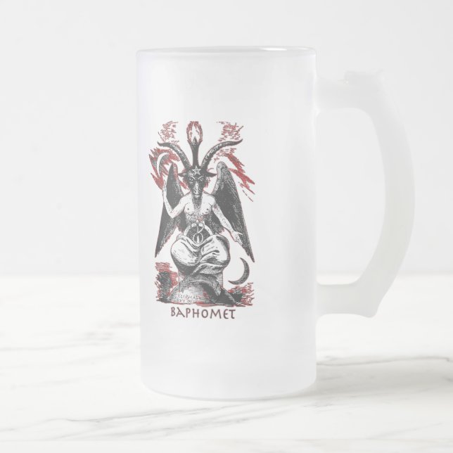 Taza De Cristal Esmerilado Baphomet (Derecha)