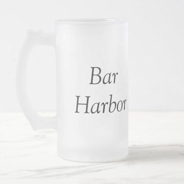 Taza De Cristal Esmerilado Bar Harbour soltería boda de novias (Izquierda)