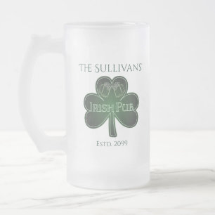 Taza De Cristal Esmerilado Bar pub irlandés