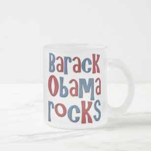 Taza De Cristal Esmerilado Barack Obama oscila camisetas y los regalos