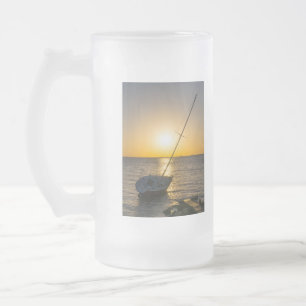 Taza De Cristal Esmerilado Barco de vela al atardecer Shipwrect Brisa del Gol