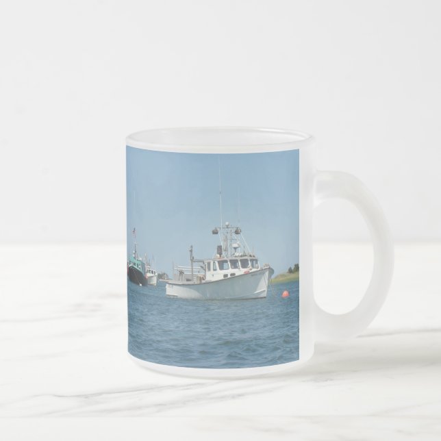 Taza De Cristal Esmerilado Barcos del puerto de Chatham (Derecha)
