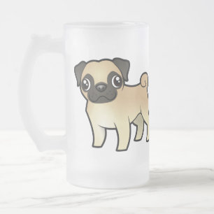 Taza De Cristal Esmerilado Barro amasado del dibujo animado