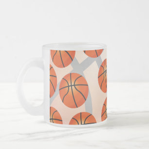 Taza De Cristal Esmerilado Básquetbol Mug