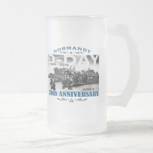 Taza De Cristal Esmerilado Batalla de Normandía en el 70 aniversario del Día 