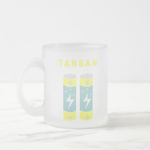 Taza De Cristal Esmerilado Baterías TANSAN