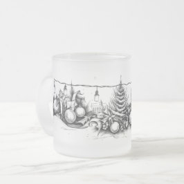 Taza De Cristal Esmerilado Baubles en serenidad: Línea de tinta en vidrio nav