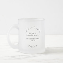 Taza De Cristal Esmerilado Bautismo