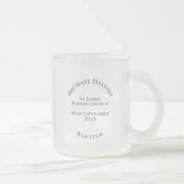 Taza De Cristal Esmerilado Bautismo