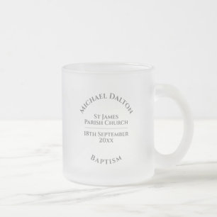 Taza De Cristal Esmerilado Bautismo