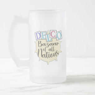 Taza De Cristal Esmerilado Bazar Delco de todas las naciones