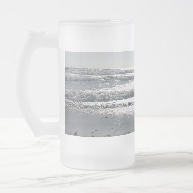 Taza De Cristal Esmerilado Beach Sunrise (Izquierda)