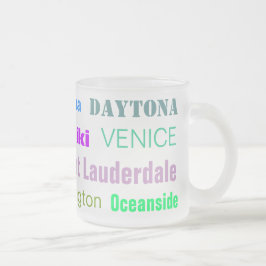 Taza De Cristal Esmerilado BEACHES mug (vidrio esmerilado)