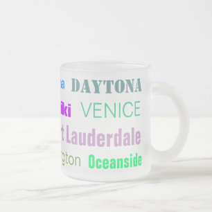 Taza De Cristal Esmerilado BEACHES mug (vidrio esmerilado)