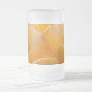 Taza De Cristal Esmerilado Beauty Of A Rose Painterly Frosted Glass Beer Mug