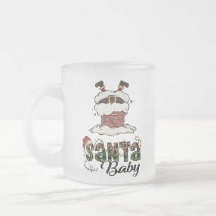 Taza De Cristal Esmerilado Bebé de Santa- Vergüenza de los cerezos - Luz de l