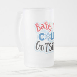Taza De Cristal Esmerilado Bebé está frío afuera de la rana de vidrio