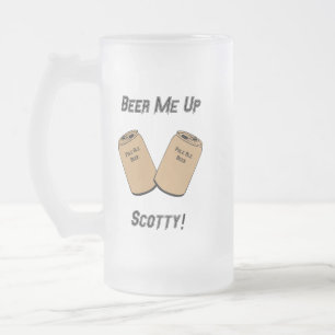 Taza De Cristal Esmerilado ¡Bebe, Scotty! Novedad de bar boda Groomsman