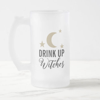 Taza De Cristal Esmerilado Beber brujas divertidas adorables diseño de luna y
