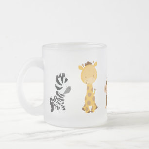 Taza De Cristal Esmerilado Bebés de la jungla