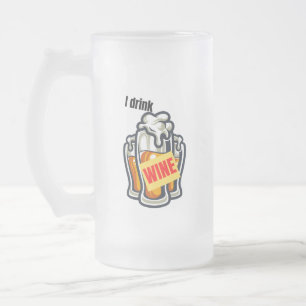 Taza De Cristal Esmerilado Bebí vino.w