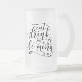 Taza De Cristal Esmerilado Bebida caligráfica y mora