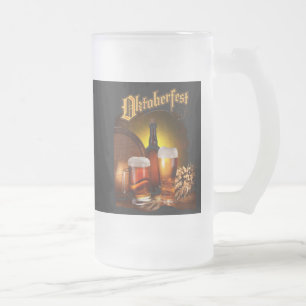Taza De Cristal Esmerilado Bebida de cerveza de Oktoberfest veneciana