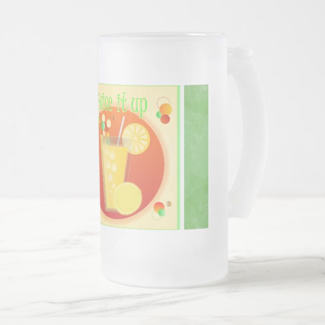Taza De Cristal Esmerilado Bebida de jugo frío Mugre verde (Anverso derecho)