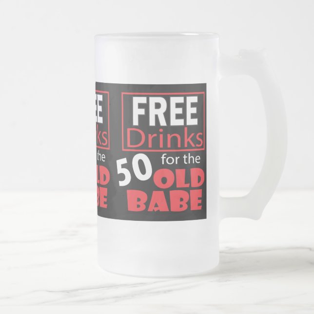 Taza De Cristal Esmerilado Bebidas gratis para la bebé de 50 años (Derecha)