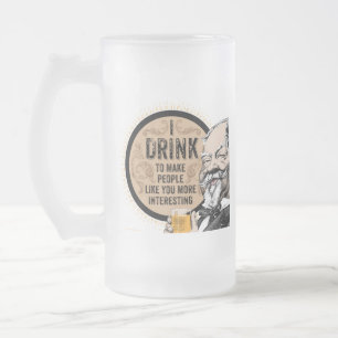 Taza De Cristal Esmerilado Bebo (para hacerte más interesante)