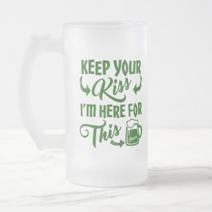 Taza De Cristal Esmerilado Beer Allegiance Funny Irish Bebe