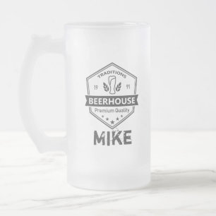 Taza De Cristal Esmerilado Beer fan Glass. Customi