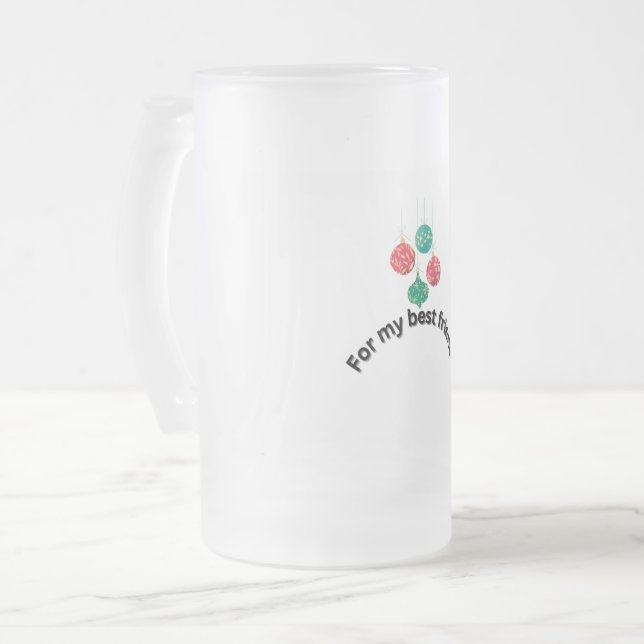 Taza De Cristal Esmerilado Beer Glass (Anverso izquierdo)