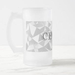 Taza De Cristal Esmerilado Beer Glass Mug